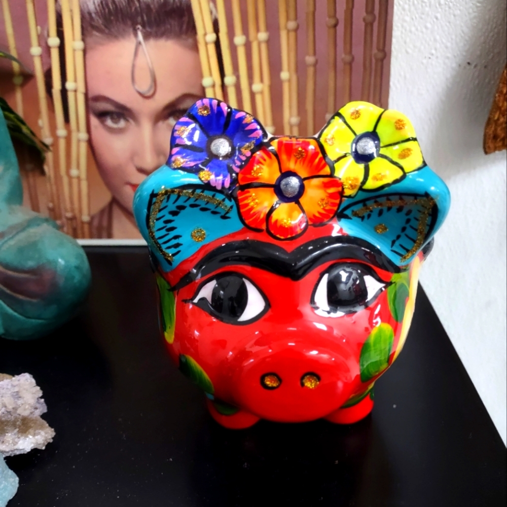 HAND PAINTED PIGGY BANK
